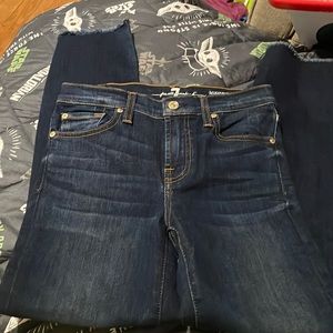 NWOT 7 For All Mankind Ankle Crop Jeans